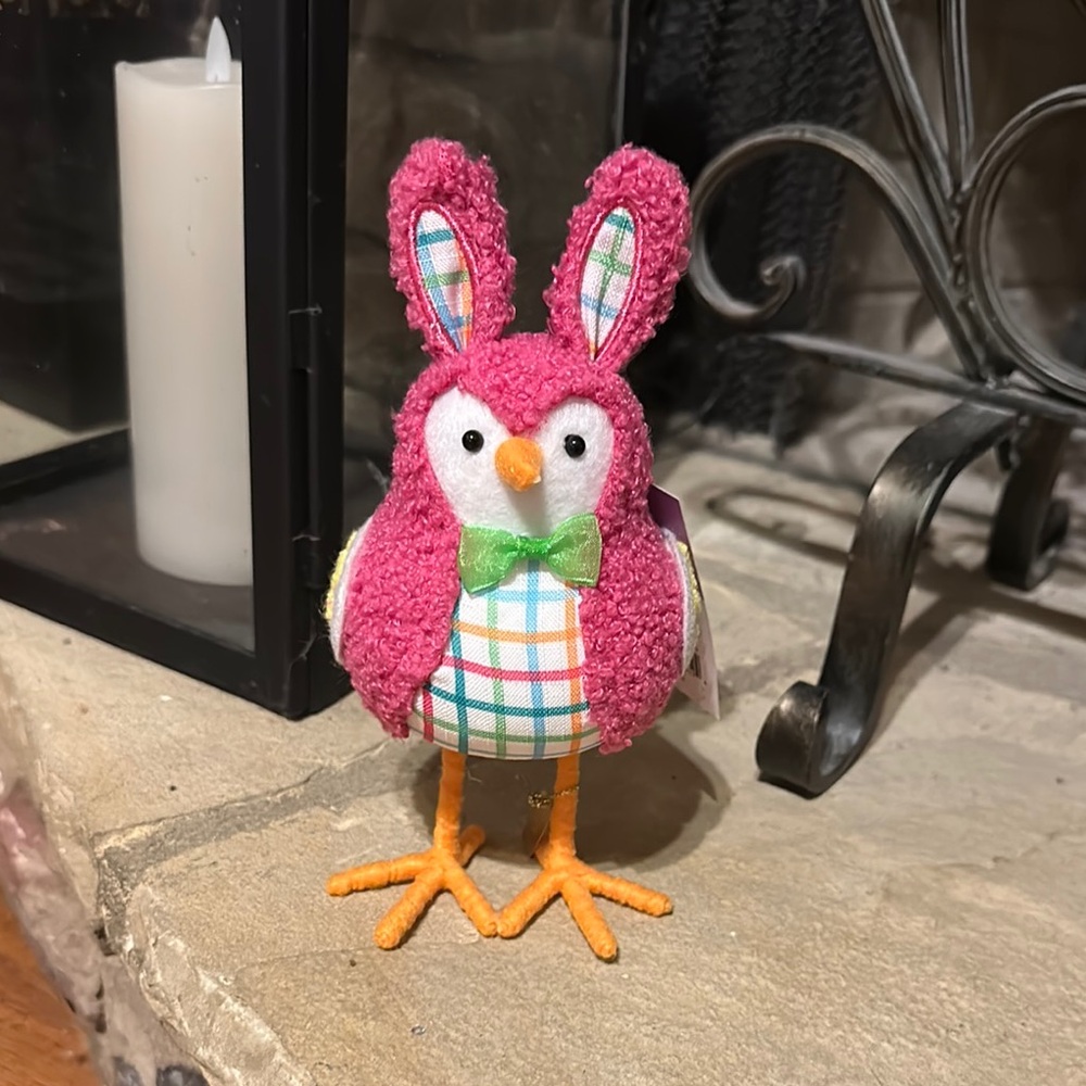 NWT  Spritz New 2025 Spring Collectible Pink Bunny Bird Decor